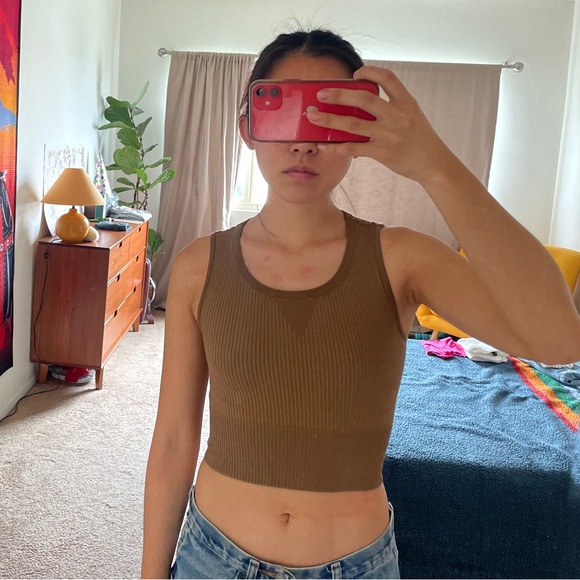 UO Out from Under Ribbed Cropped Tank - Picture 1 of 3